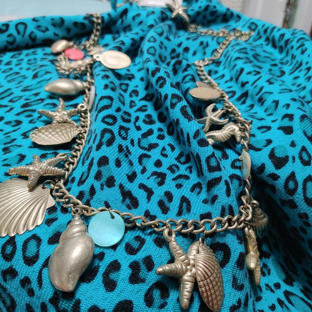 NWT 36" BEACH THEME NECKLACE SET